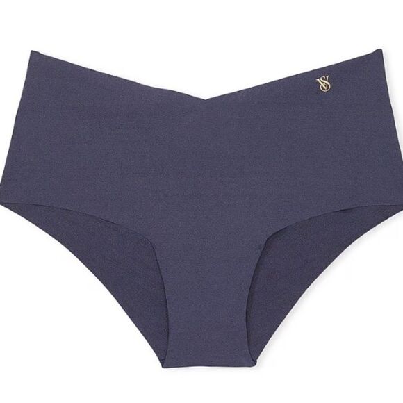 VICTORIA’S SECRET NWT L Sz XXL - 2-Pair Black Logo Hipster & Navy Cheeky Brief - Picture 9 of 15